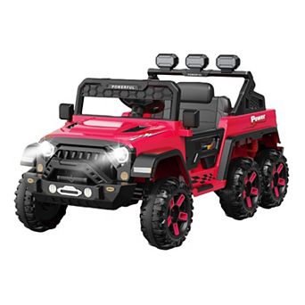 Ride on Car with 6 EVA Wheels&4WD, 24V Battery Powered Electric Car for Kids