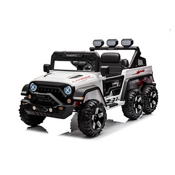 Ride on Car with 6 EVA Wheels&4WD, 24V Battery Powered Electric Car for Kids