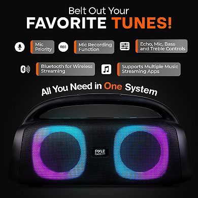 Pyle 160W Dual 5-Inch Bluetooth Boombox Speaker