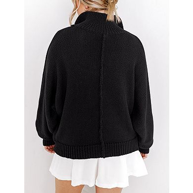 Women's Long Sleeve Sweaters Knit Button Shirt Lightweight Casual Basic Pullover Tops