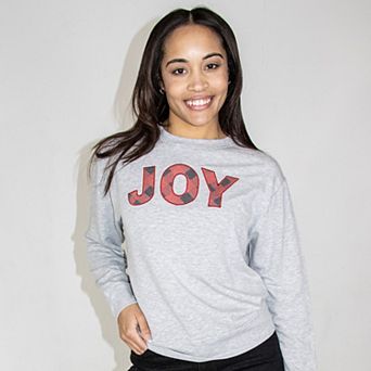 Plaid Joy Applique Sweatshirt