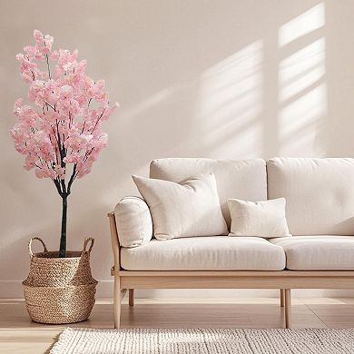 IDEALHOUSE Artificial Cherry Blossom Tree with Pink Flowers and Bendable Branches