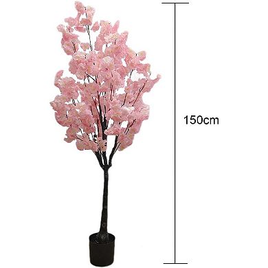IDEALHOUSE Artificial Cherry Blossom Tree with Pink Flowers and Bendable Branches