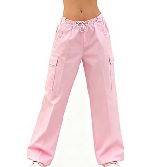 Women's Cargo Joggers Fashion Drawstring Waist Pants with Multiple Pockets