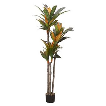IDEALHOUSE Artificial Dracaena Tree, Realistic Potted Plant