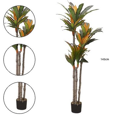 IDEALHOUSE Artificial Dracaena Tree, Realistic Potted Plant