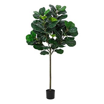 IDEALHOUSE 5.2FT Artificial Fiddle Leaf Fig Tree, Large Faux Plant with 62 Leaves