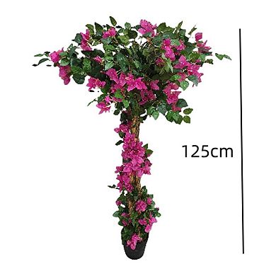 IDEALHOUSE Artificial Bougainvillea Tree with Pink Flowers and Plastic Pot