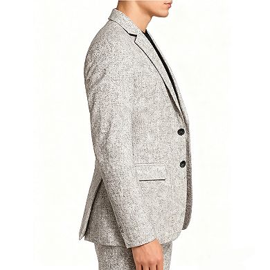 Men's Single Breasted Wrinkle Resistant Suit Jacket with Peak Lapel Casual Sport Blazer Coat