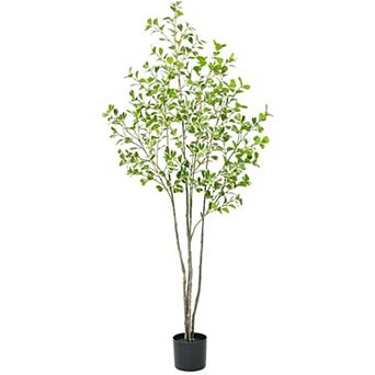 IDEALHOUSE Artificial Ficus Tree Lifelike Heart-Shaped Leaves, Green