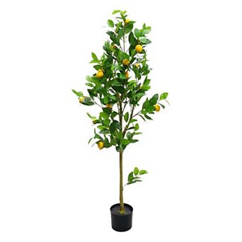 IDEALHOUSE 5FT Artificial Lemon Tree, Realistic Faux Plant with Fruits for Home Décor