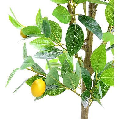 IDEALHOUSE 5FT Artificial Lemon Tree, Realistic Faux Plant with Fruits for Home Décor