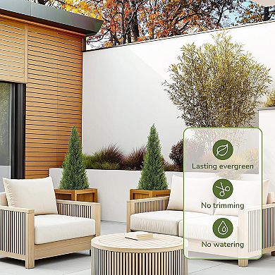 IDEALHOUSE Artificial Cypress Tree, UV Resistant Faux Plant