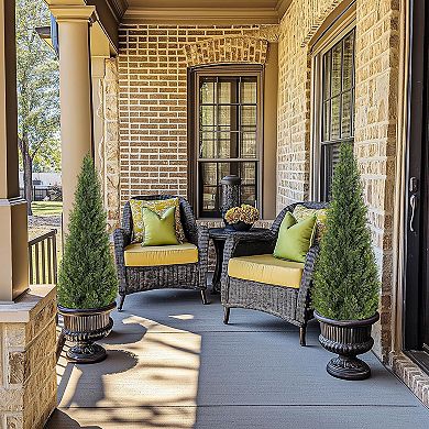 IDEALHOUSE Artificial Cypress Tree, UV Resistant Faux Plant