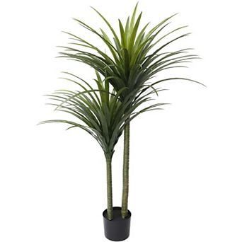 IDEALHOUSE 5FT Artificial Dracaena Tree, Fade-Resistant Fake Plant for Home & Office Décor