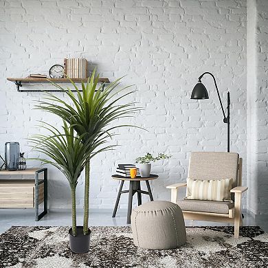 IDEALHOUSE 5FT Artificial Dracaena Tree, Fade-Resistant Fake Plant for Home & Office Décor