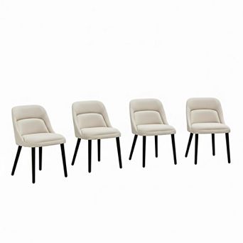 IDEALHOUSE Dining Chairs Set 31inch Mid-Century Linen Upholstered