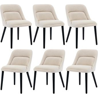 IDEALHOUSE Dining Chairs Set 31inch Mid-Century Linen Upholstered