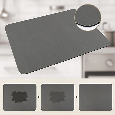 1Pc Large Diatomaceous Stone Dish Drying Mat, Quick Dry Coffee Mat for Kitchen 19.7*15.7 in