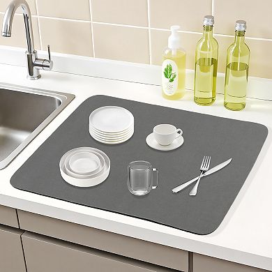 1Pc Large Diatomaceous Stone Dish Drying Mat, Quick Dry Coffee Mat for Kitchen 19.7*15.7 in