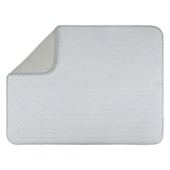 1 pc Dish Drying Mat, Absorbent Microfiber Kitchen Mat with Lanyard Design 23.6*17.7 in