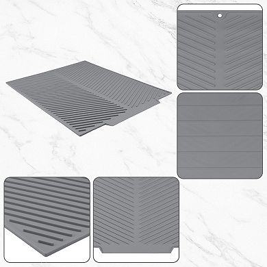 1Pc Silicone Dish Drying Mat for Kitchen Counter, Heat Resistant Kitchen Mat 20.1*16.1 in