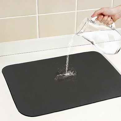 1Pc Large Diatomaceous Stone Dish Drying Mat, Quick Dry Coffee Bar Mats 19.7*15.7 in