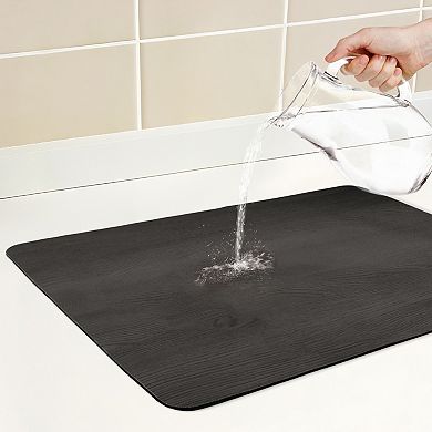 1Pc Large Diatomaceous Stone Dish Drying Mat, Solid Dish Drying Mats 19.7*15.7 in