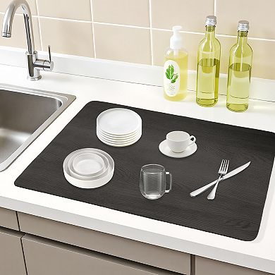 1Pc Large Diatomaceous Stone Dish Drying Mat, Solid Dish Drying Mats 19.7*15.7 in