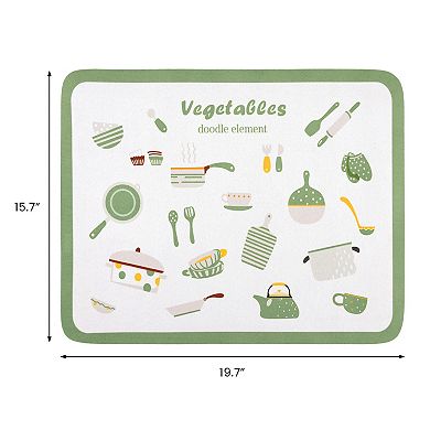 1Pc Large Diatomaceous Stone Dish Drying Mat, Pattern Quick Dry Dish Drying Mats 19.7*15.7 in