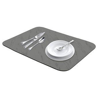 1 pc Diatomaceous Stone Dish Drying Mat with Texture, Quick Dry Dish Drying Mats 15.7*11.8 in