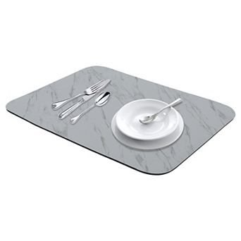 1 pc Diatomaceous Stone Dish Drying Mat with Texture, Quick Dry Dish Drying Mats 15.7*11.8 in