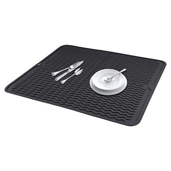 1 pc Silicone Dish Drying Mat, Easy Clean Waterproof Heat Resistant Mat 19.7*15.7 in