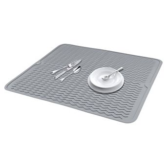 1 pc Silicone Dish Drying Mat, Easy Clean Waterproof Heat Resistant Mat 19.7*15.7 in