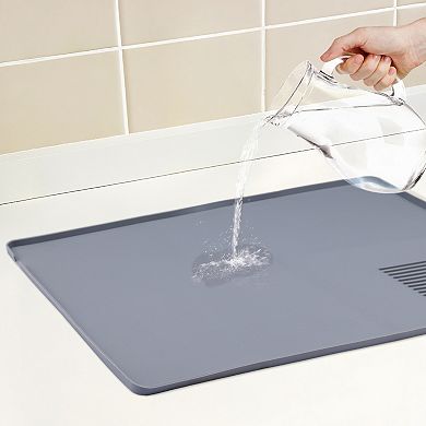 1Pc Silicone Coffee Mat, Removable Bar Mat with Concave and Convex Design 23.6*15.7 in