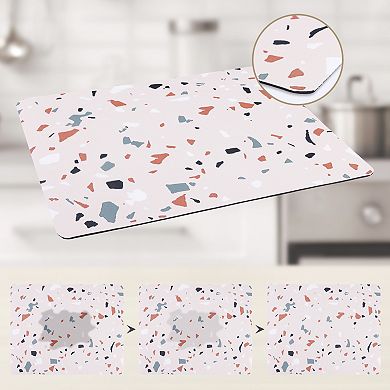 1Pc Large Diatomaceous Stone Dish Drying Mat, Quick Dry Dish Drying Mats 19.7*15.7 in