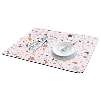 1 pc Large Diatomaceous Stone Dish Drying Mat, Quick Dry Dish Drying Mats 19.7*15.7 in