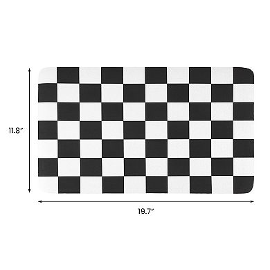 1Pc Diatomaceous Stone Dish Drying Mat, Checkered Quick Dry Dish Drying Mats 19.7*11.8 in