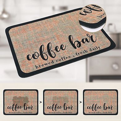 1Pc Large Diatomaceous Coffee Bar Mat, Quick Dry Dish Drying Mats 15.7*11.8 in