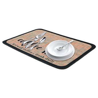 1 pc Large Diatomaceous Coffee Bar Mat, Quick Dry Dish Drying Mats 15.7*11.8 in
