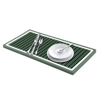 1 pc Dish Drying Mat, Waterproof Kitchen Mat with Concave and Convex Design 11.8*5.9*0.4 in