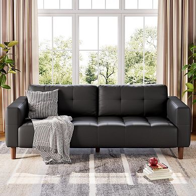 IDEALHOUSE Faux Leather Sofa