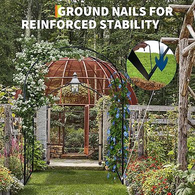 IDEALHOUSE Metal Garden Arch Trellis for Climbing Plants