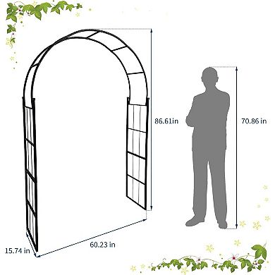 IDEALHOUSE Metal Garden Arch Trellis for Climbing Plants