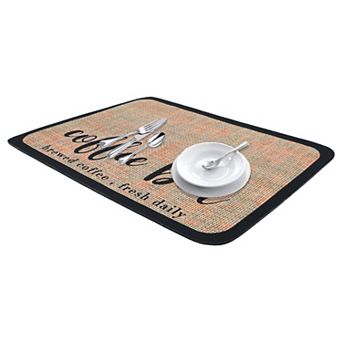 1 pc Large Diatomaceous Coffee Bar Mat, Quick Dry Dish Drying Mats 19.7*15.7 in