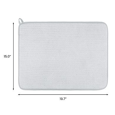 1Pc Dish Drying Mat, Absorbent Microfiber Kitchen Mat, Stone Drying Mat 19.7*15 in
