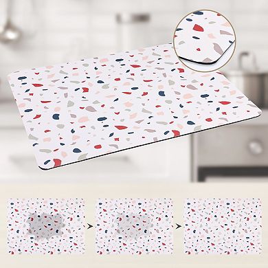 1Pc Large Diatomaceous Stone Dish Drying Mat, Quick Dry Dish Drying Mats 15.7*11.8 in