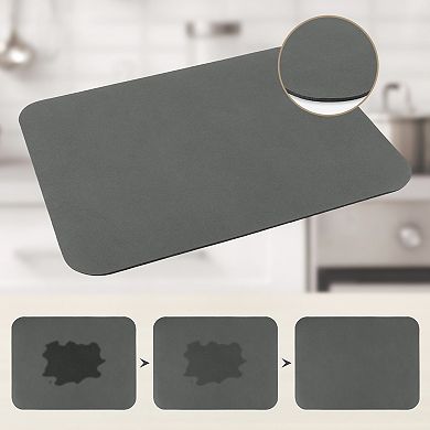 1Pc Large Diatomaceous Stone Dish Drying Mat, Quick Dry Kitchen Drying Mat 15.7*11.8 in