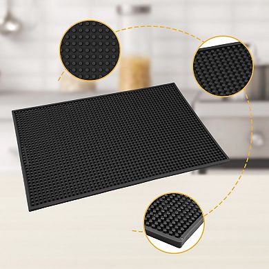 1Pc Silicone Dish Drying Mat, Rectangular Waterproof Heat Resistant Mat 17.7*11.8*0.4 in