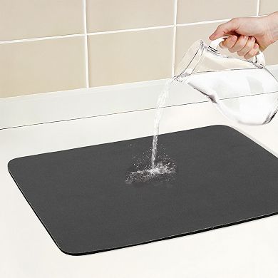 1Pc Large Diatomaceous Stone Dish Drying Mat, Quick Dry Coffee Mat for Kitchen 15.7*11.8 in